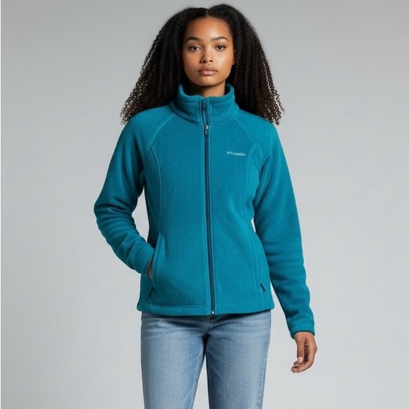 Columbia Jackets & Blazers - Columbia Women's Teal fleece Jacket